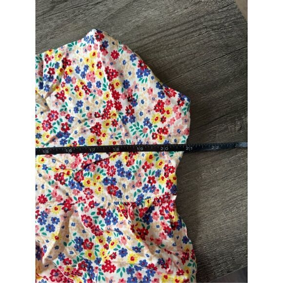 🔵 5 for $25 FOREVER 21 women’s multicolor floral short sleeve peplum top - Picture 6 of 7